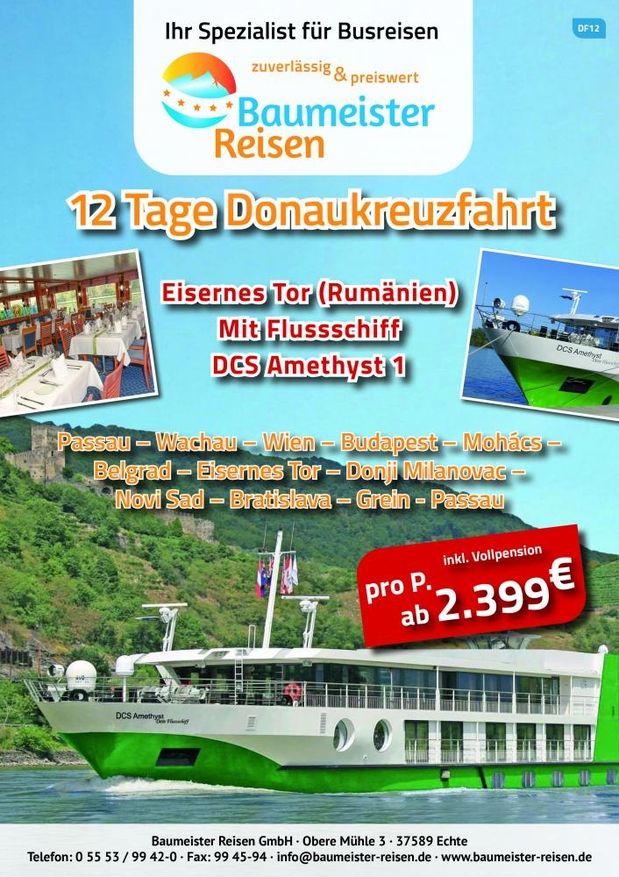 Donaukreuzfahrt Eisernes Tor (Rumänien)