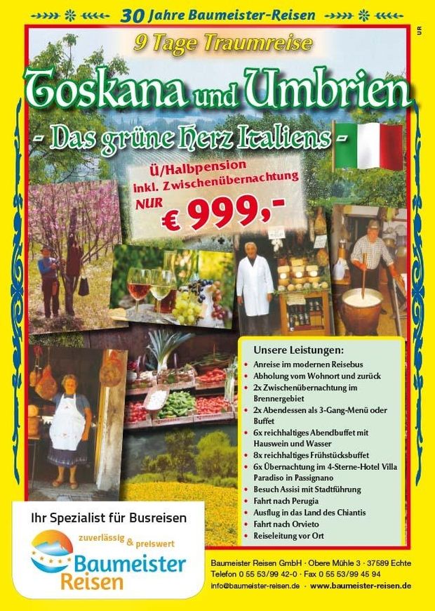 Toskana und Umbrien